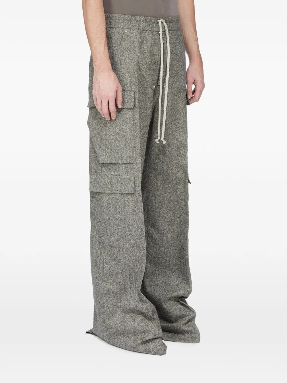 Grey pants, full body view
