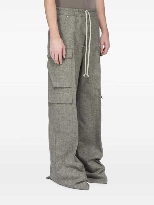 Grey pants, full body view