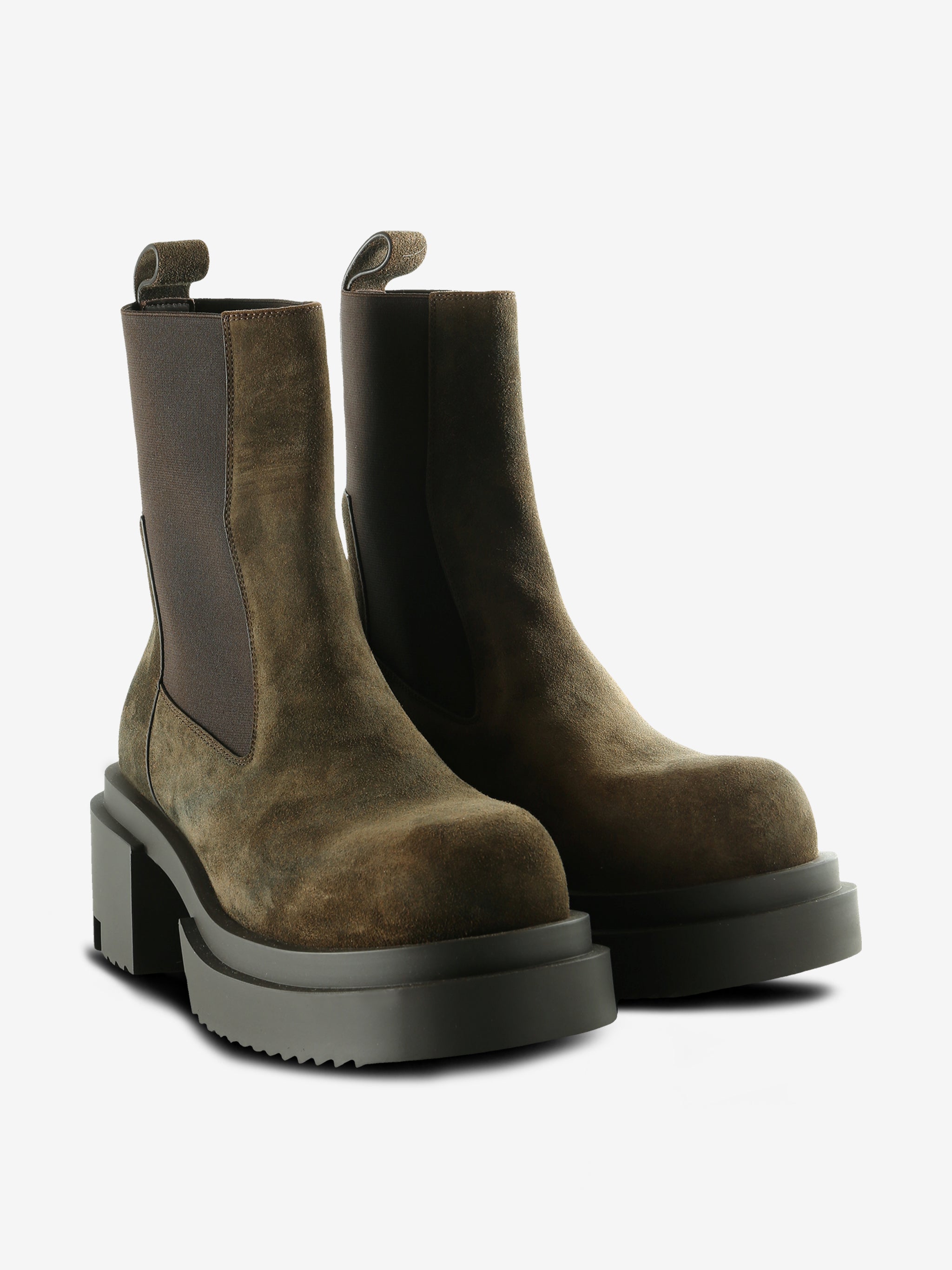 Brown boot, side view