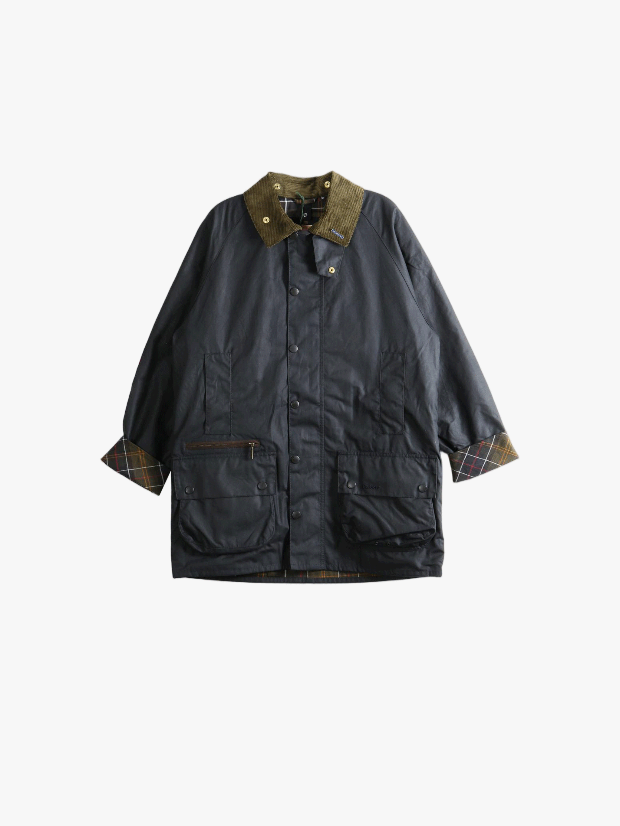 Navy jacket, front view