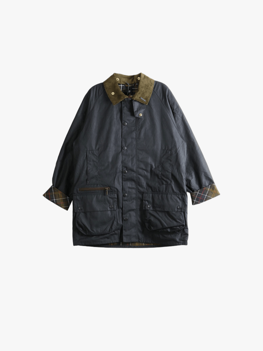 Navy jacket, front view