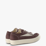 Burgundy shoes, back view