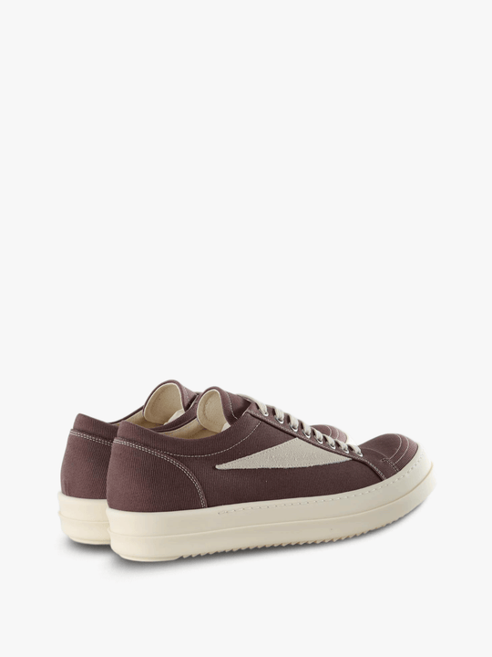 Burgundy shoes, back view