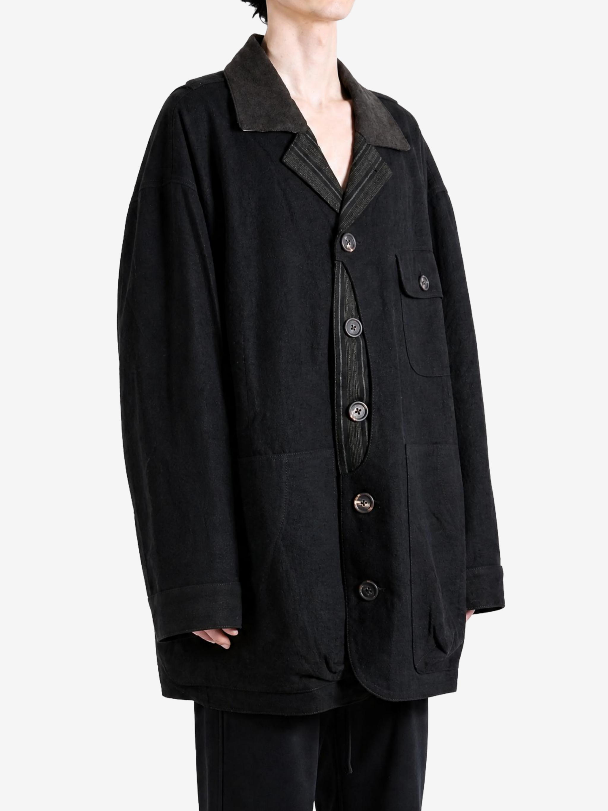 Black jacket, front view