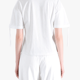 White t-shirt, full body view