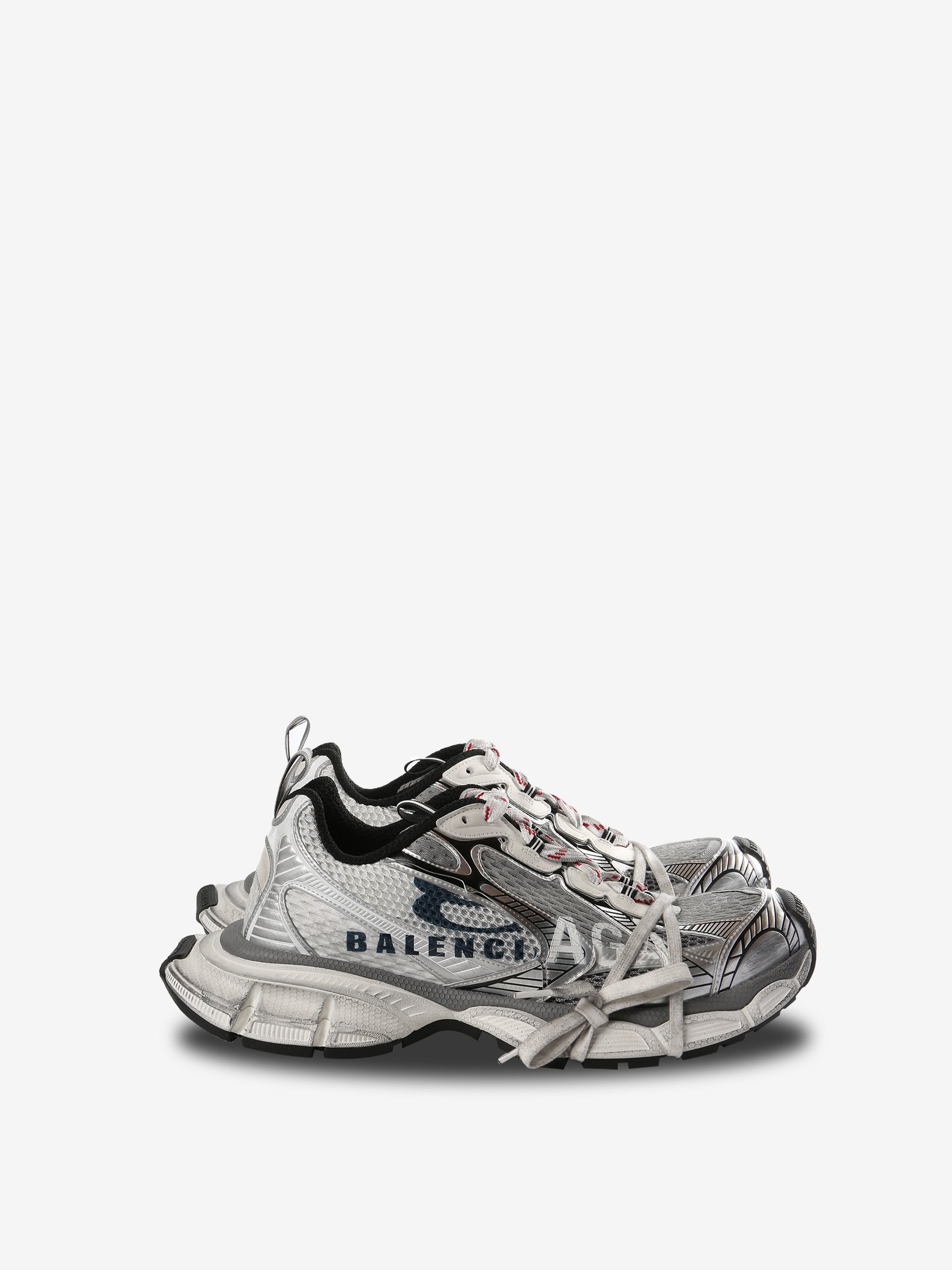 Grey sneakers, front view