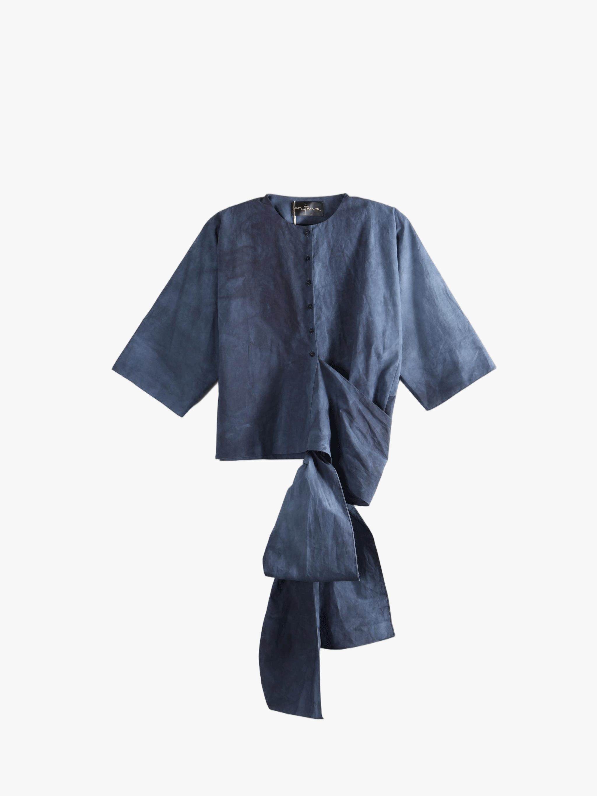 Navy shirt, front view
