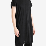 Black t-shirt, full body view