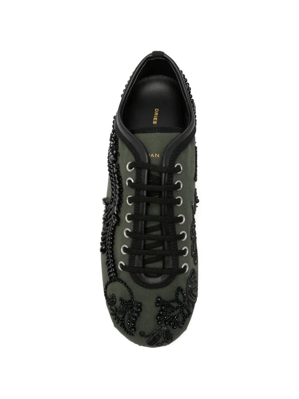 Green shoes, top view
