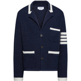 Navy knitwear, front view