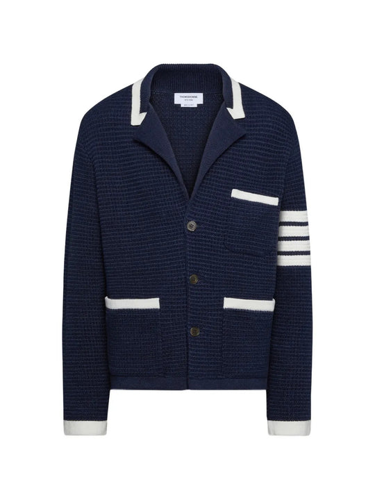 Navy knitwear, front view