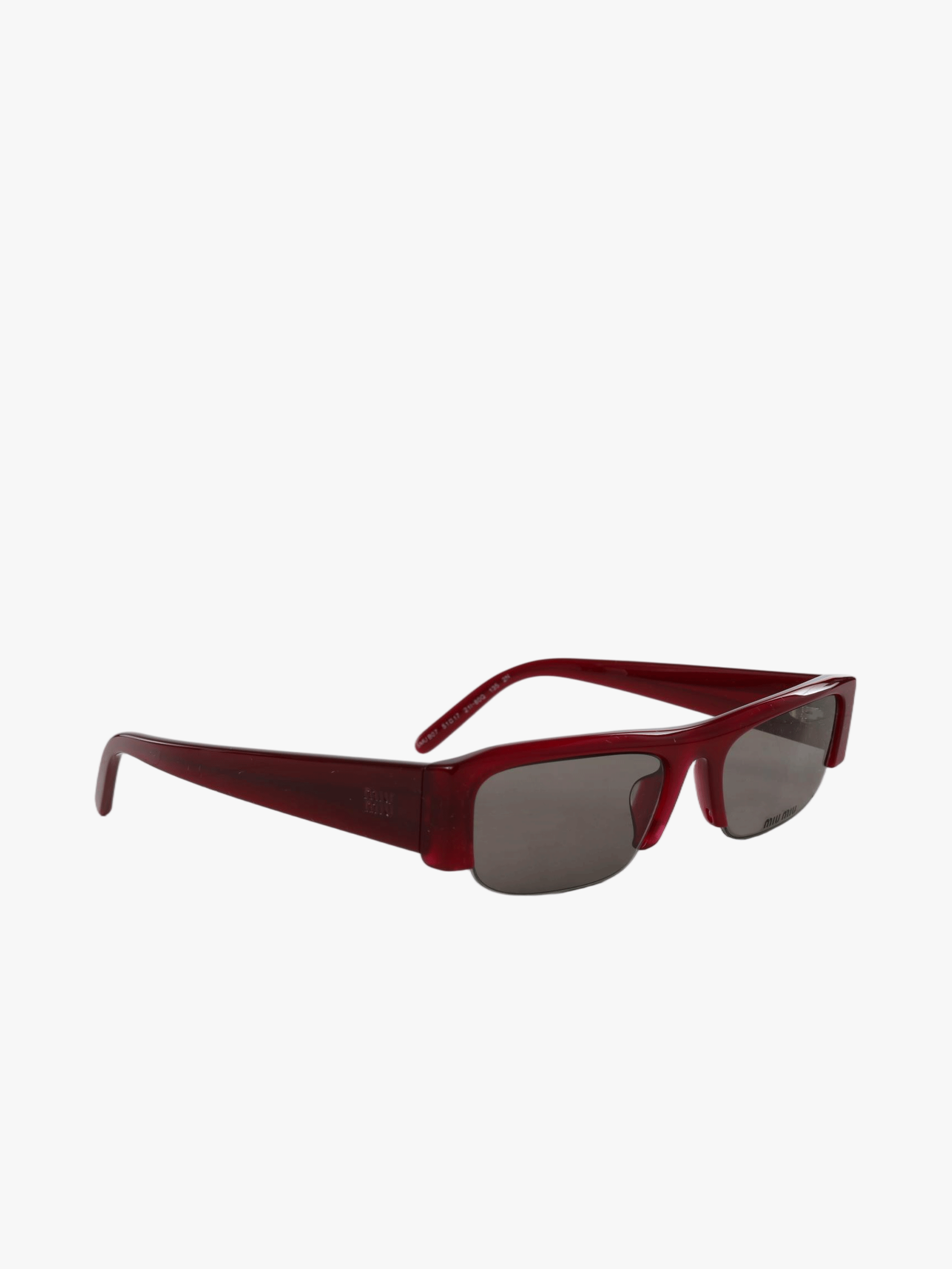 Burgundy eyewear, front view