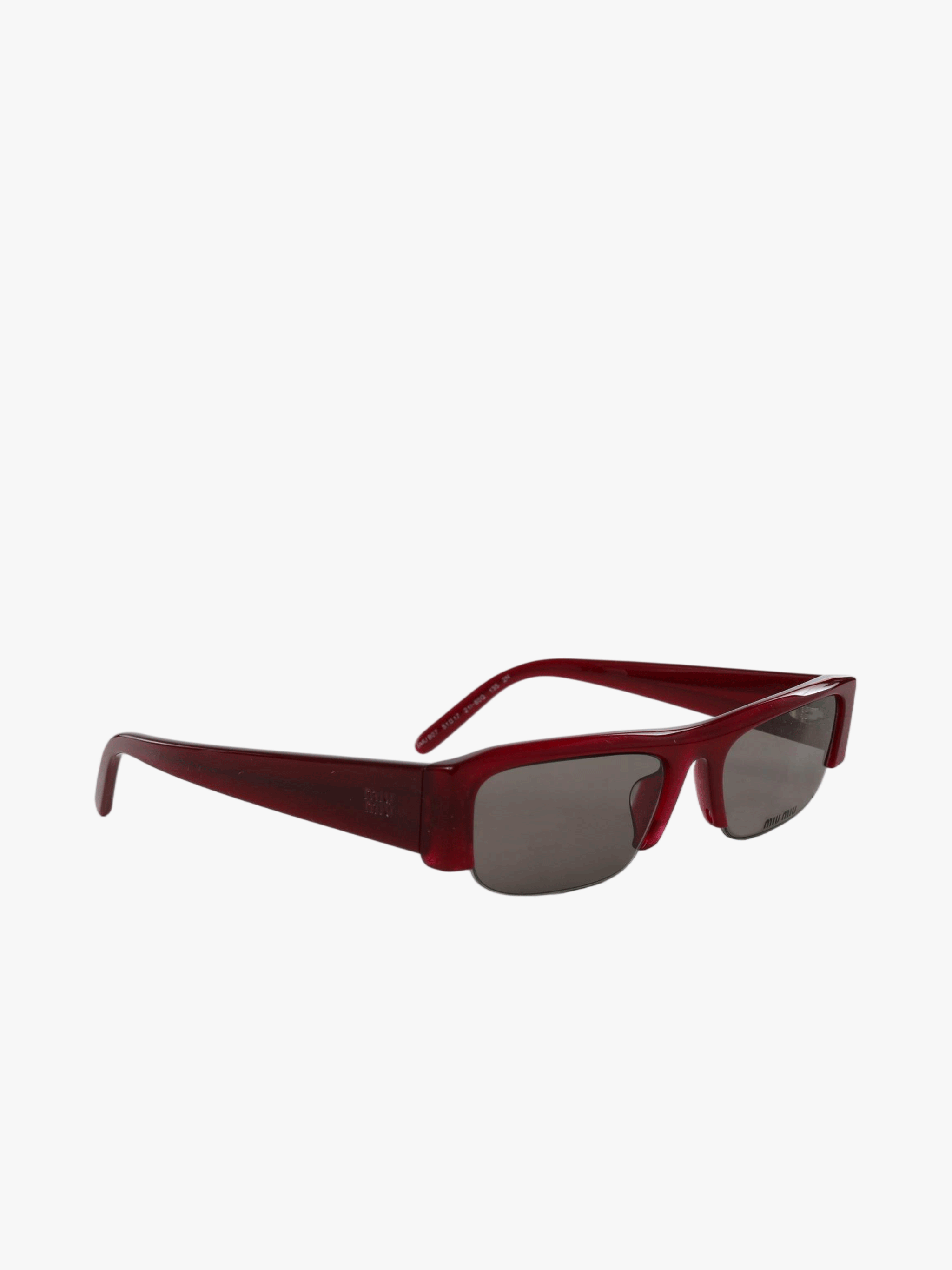 Burgundy eyewear, front view