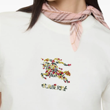 Close up of white t-shirts, showing texture of the cotton fabric