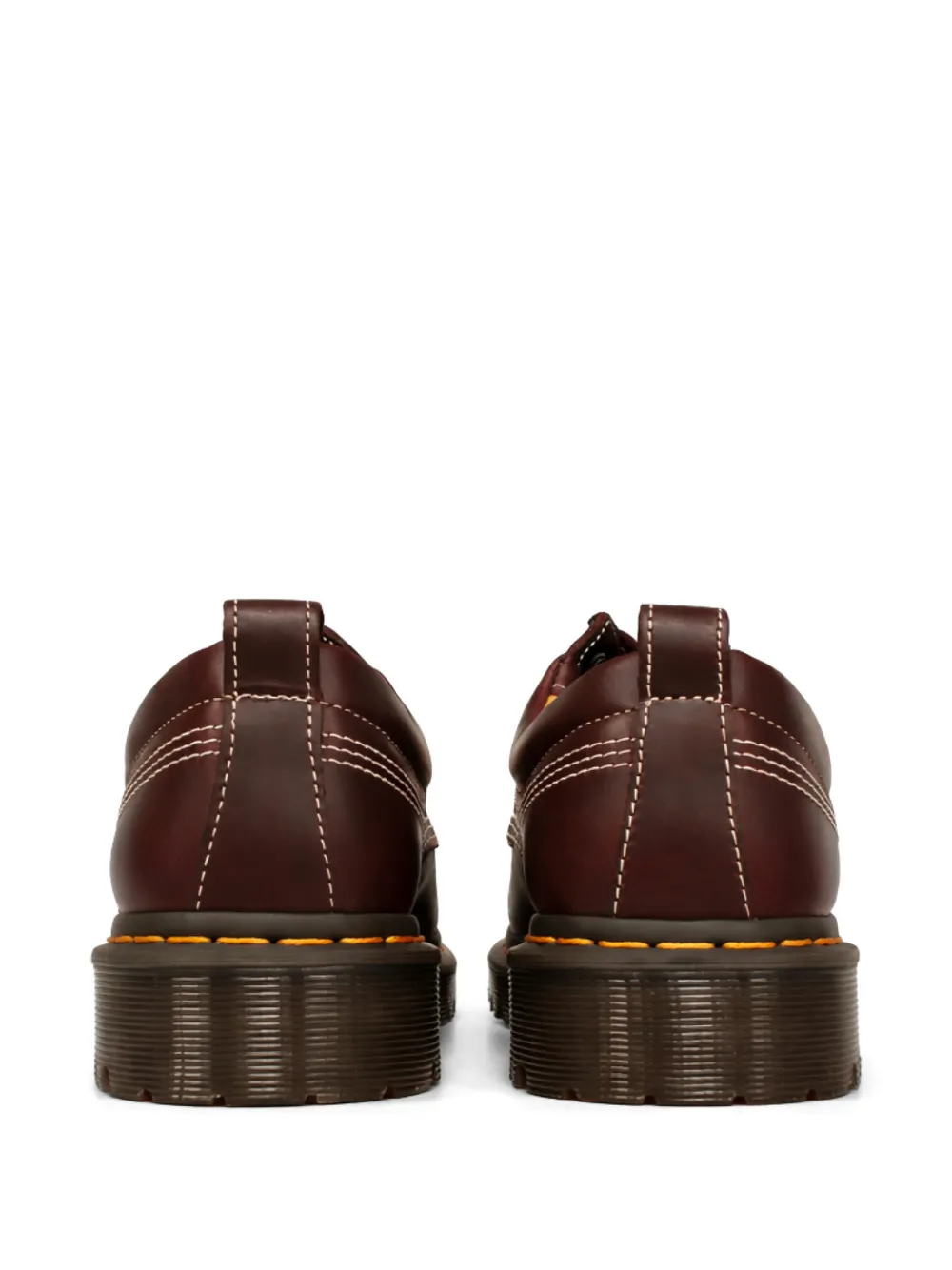 Burgundy shoes, back view