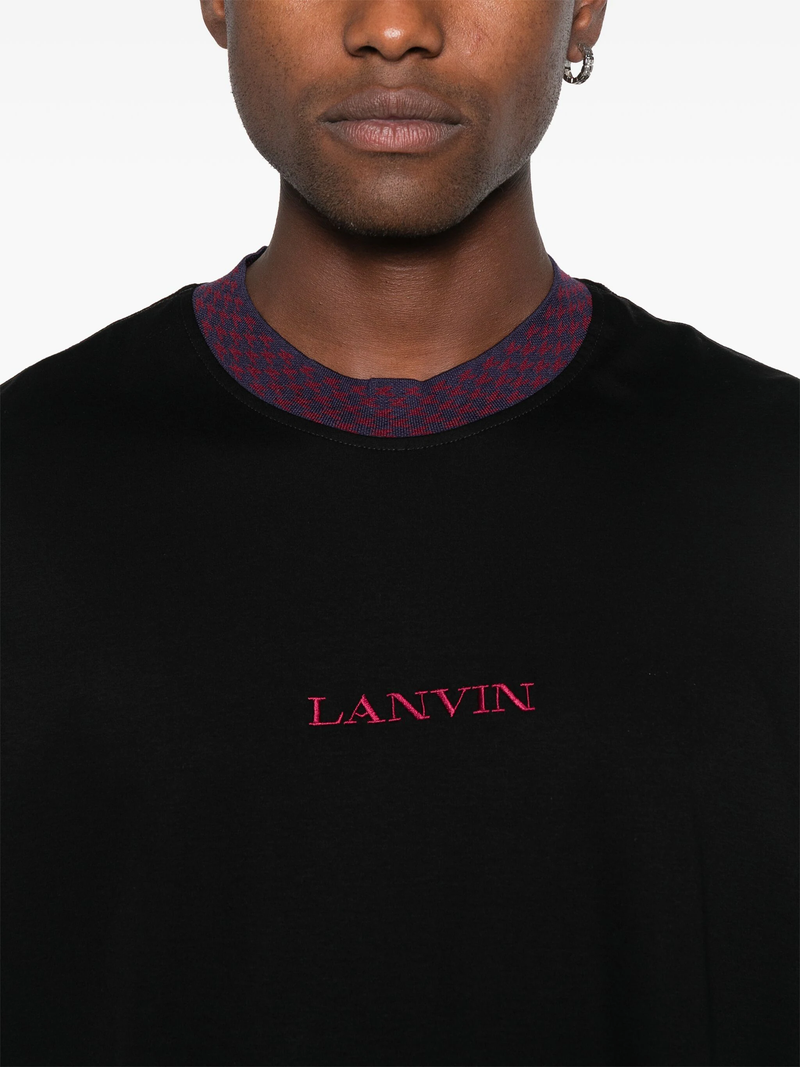 LANVIN - Men Logo T-shirt With Curb Detail