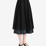 Black skirt, full body view
