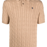 Tan knitwear, front view