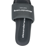 grey sandals, top view