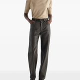 Tan knitwear, full body view