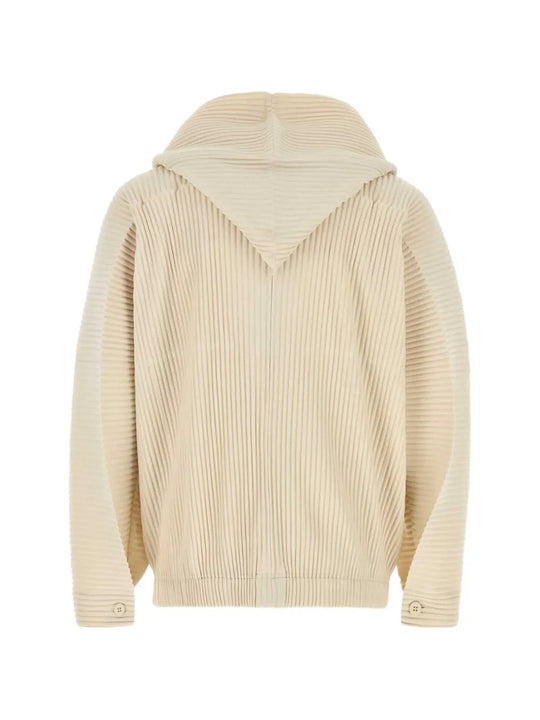 Tan blouson, back view