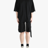 Black t-shirts, full body view
