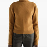 Tan hoodie, full body view
