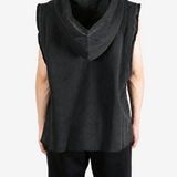Black hoodie, full body view