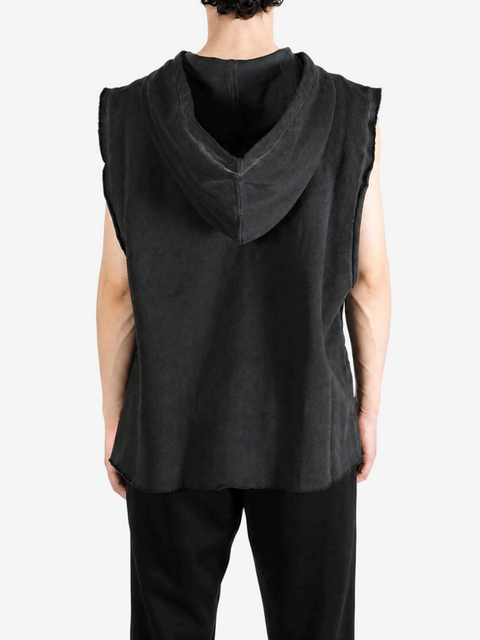 Black hoodie, full body view