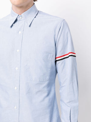 THOM BROWNE Men Classic Long Sleeve Button Down Point Collar Shirt W/GG Armband In Oxford