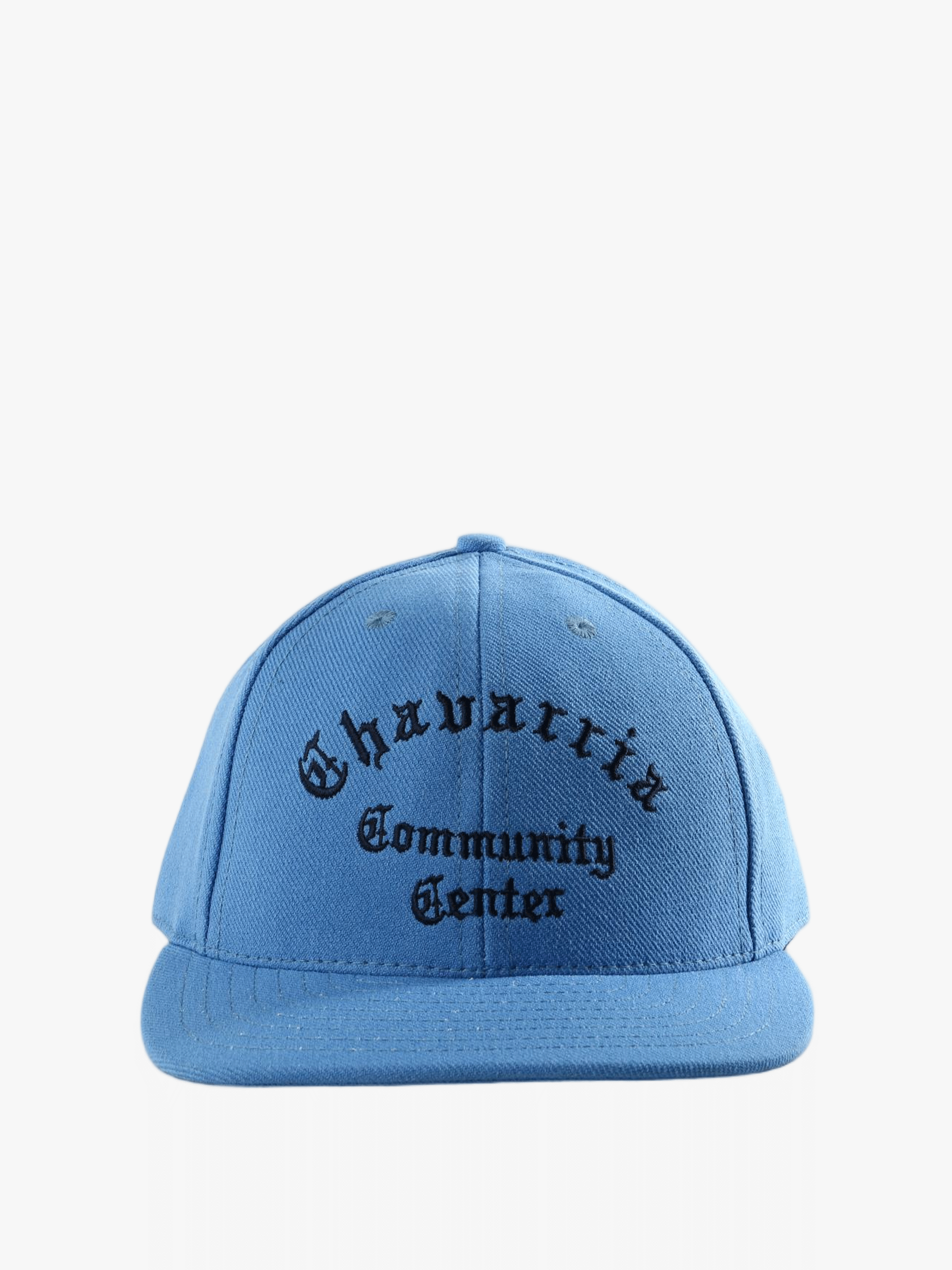 Blue hat, front view