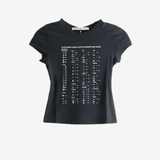 Black t-shirt, front view