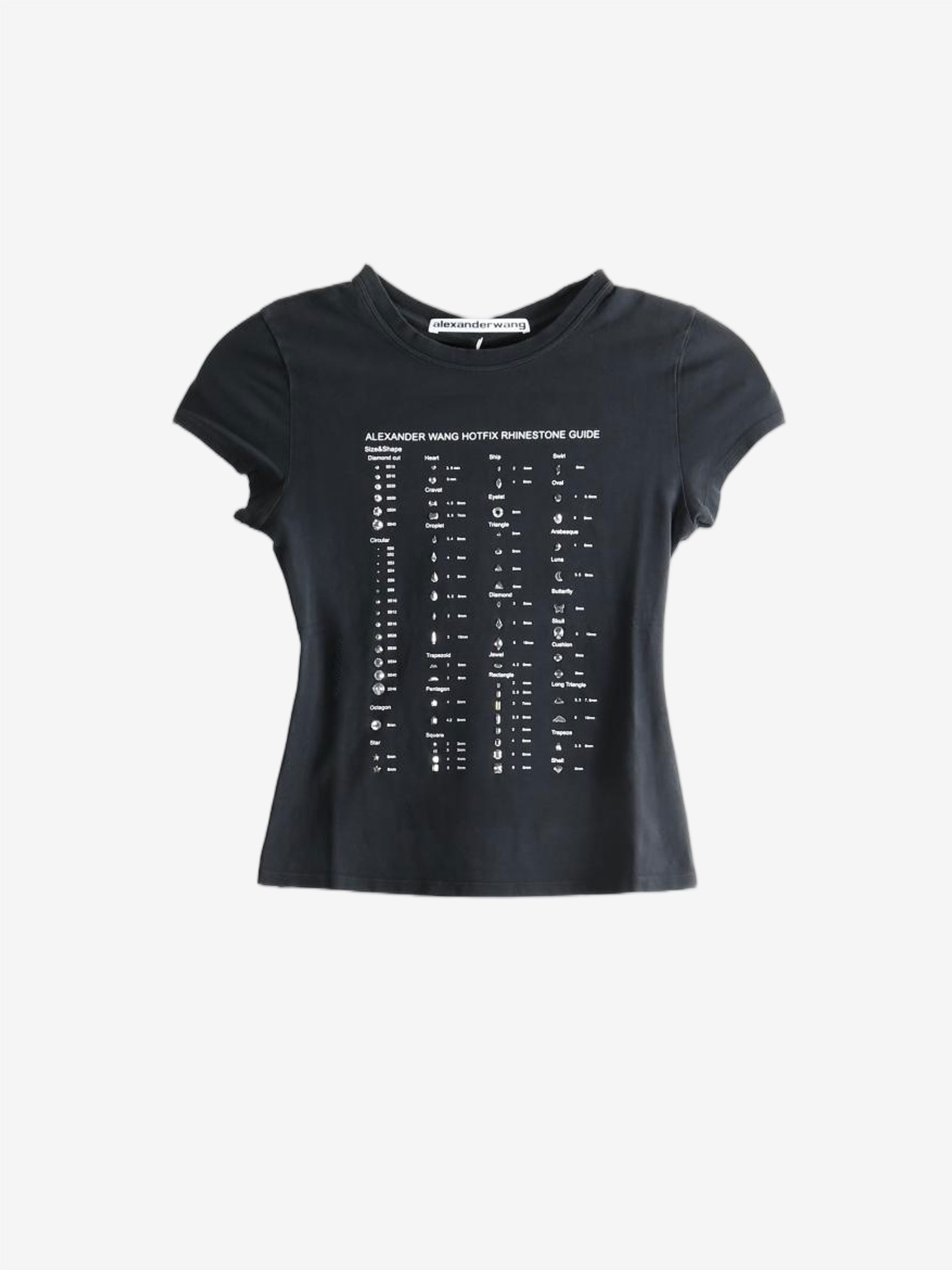 Black t-shirt, front view