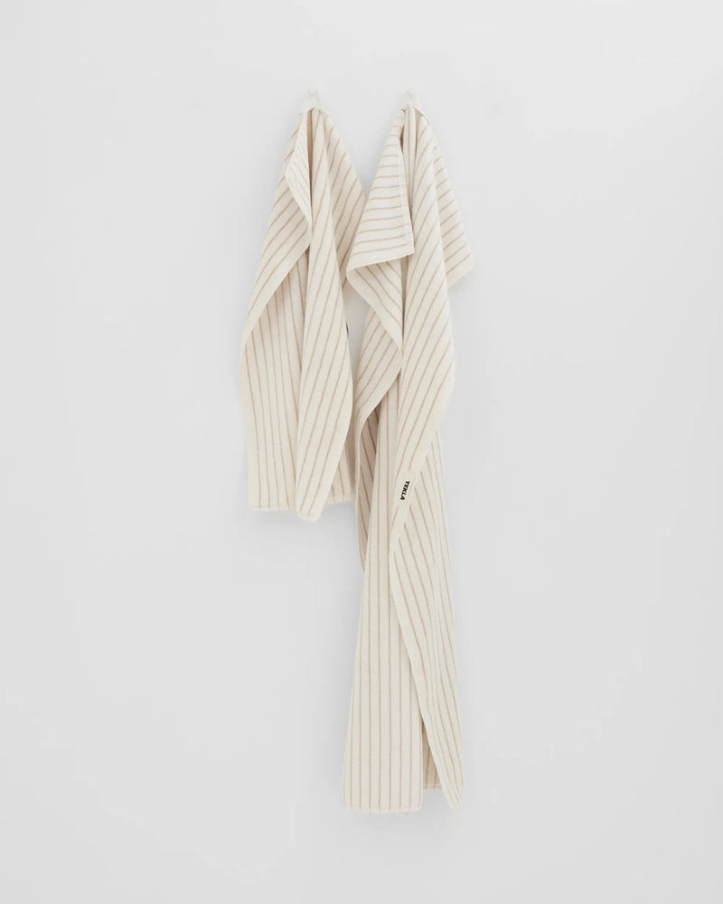 TEKLA Striped Organic Cotton Terry Bath Towel 28x55''
