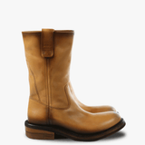 Brown booties, front view