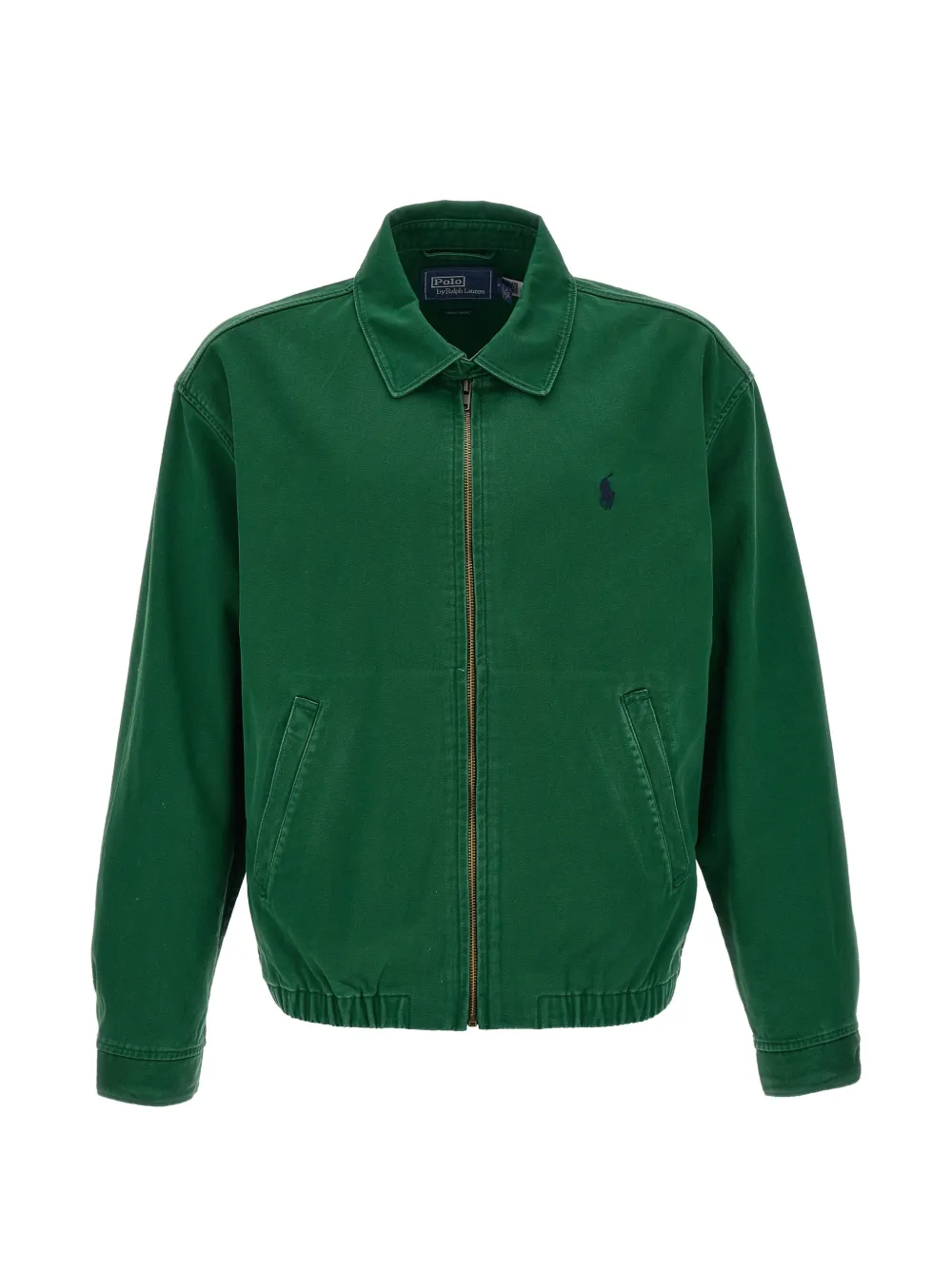 Green windbreaker, front view
