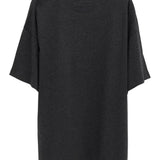 Black t-shirt, back view