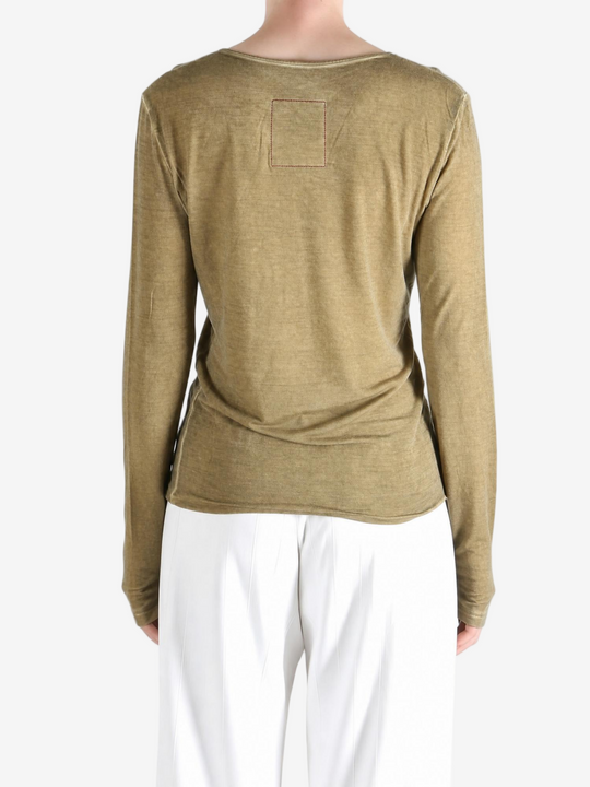 Tan top, full body view