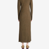 Brown dress, full body view