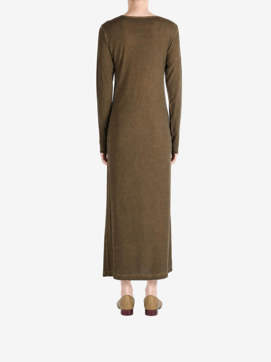 Brown dress, full body view