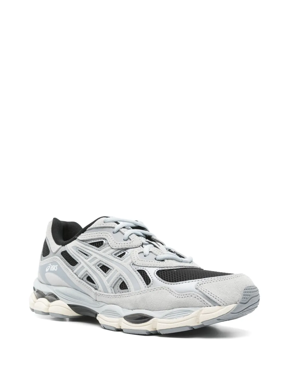 Grey sneakers, side view