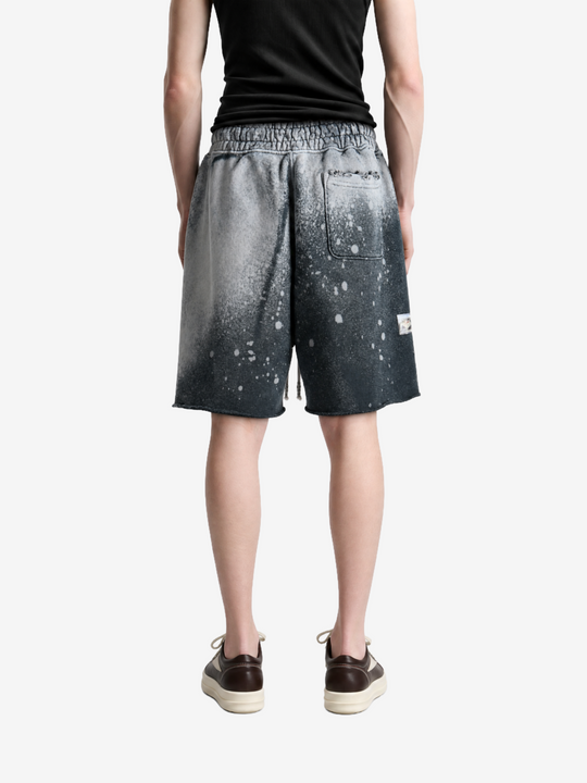 Black shorts, full body view