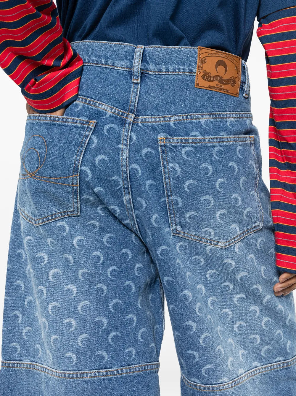 Blue shorts worn by a person, showing the shorts fit