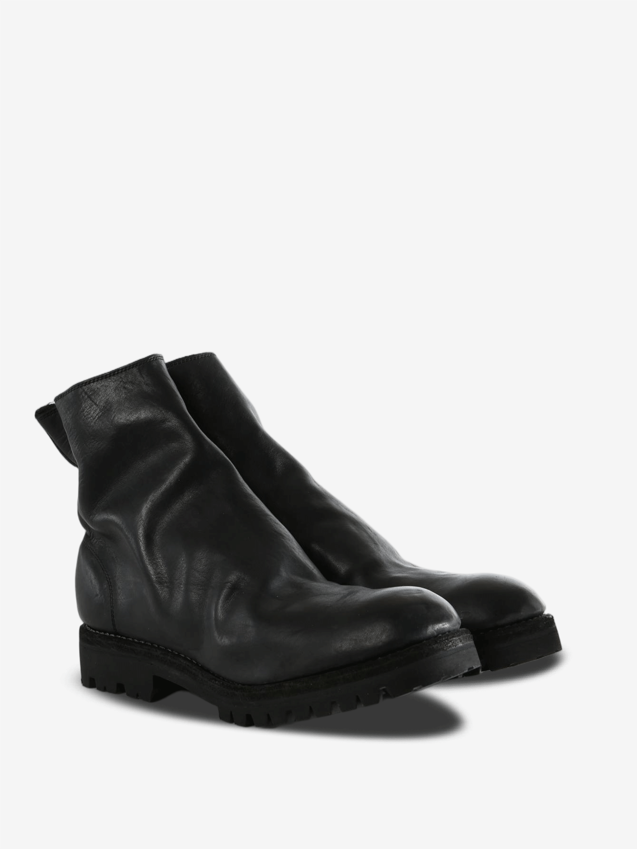 Black boots, front view
