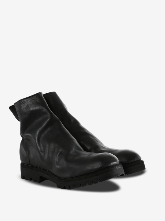 Black boots, front view