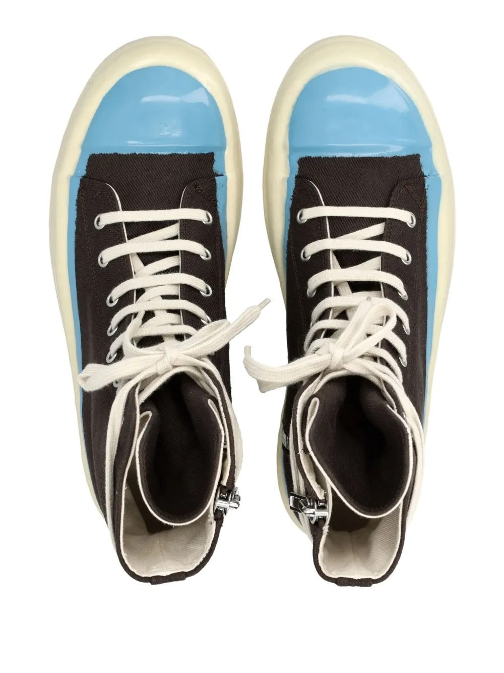 Brown sneakers, side view