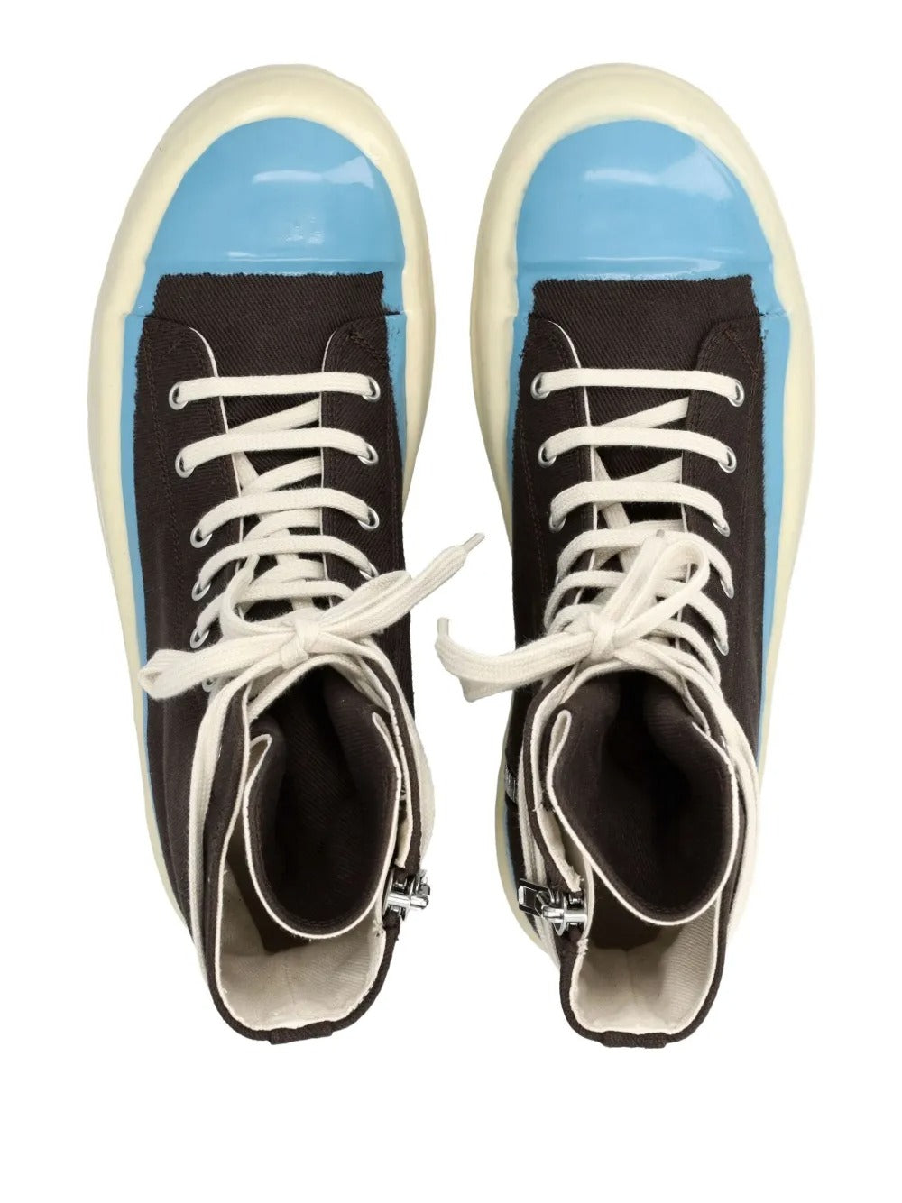 Brown sneakers, side view