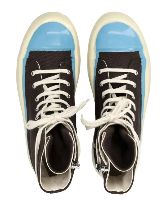 Brown sneakers, side view