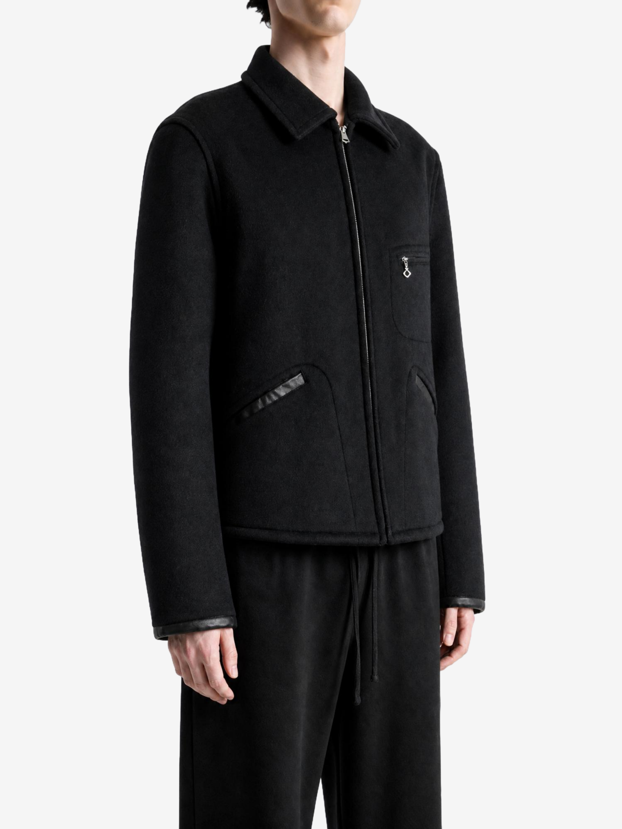 Black jacket, full body view