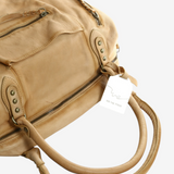 Tan bag, front view